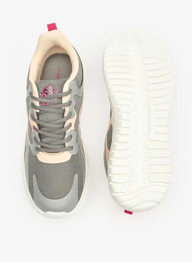 Oaklan by Shoexpress Women Panelled Lace-Up Sports Shoes with Pull Tabs