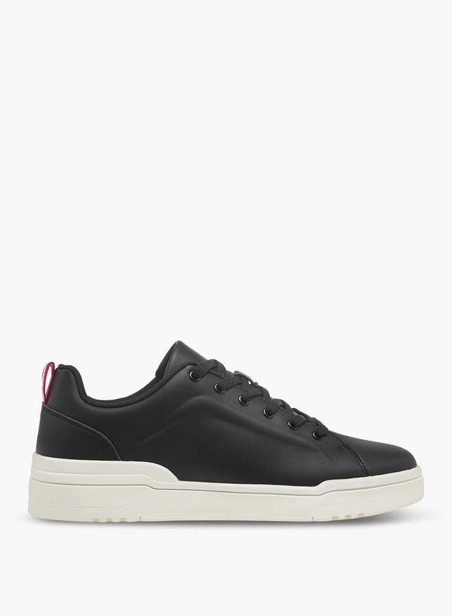 LBL by Shoexpress Men's Solid Sneakers with Lace-Up Closure