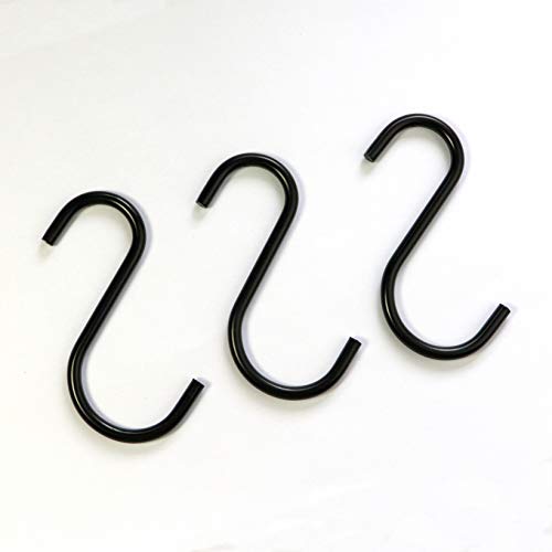 Millennial Essentials Heavy Duty S Hooks Metal S Shaped Hook Black Hanging Hooks 2.75” Hangers for Kitchenware Pots Pans Plants Bags Towels - Image 4