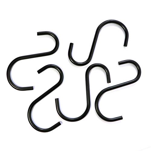 Millennial Essentials Heavy Duty S Hooks Metal S Shaped Hook Black Hanging Hooks 2.75” Hangers for Kitchenware Pots Pans Plants Bags Towels - Image 5