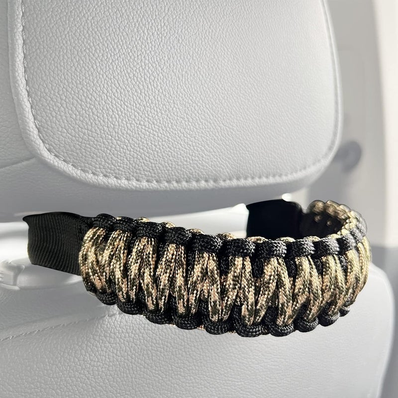 ROMASO Headrest Grab Handles for Jeep Wrangler TJ JK JL - Black & Olive Camouflage - Image 1