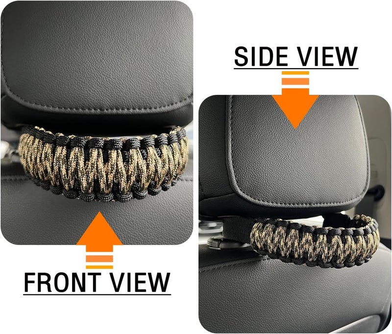 ROMASO Headrest Grab Handles for Jeep Wrangler TJ JK JL - Black & Olive Camouflage - Image 4