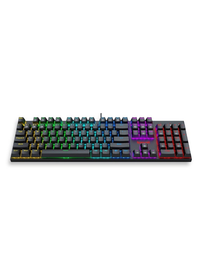 REDRAGON Wired Gaming Keyboard K565E RUDRA Elite Edition, Full Rainbow key with high-precision machinery manufacture , Built-in Swappable Mechanical Keyboard and Dedicated Arrow Keys, for Use on PC, Laptop, Home, and Office - Blue Switch - Image 4