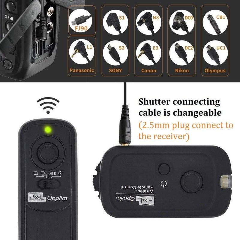 Pixel 2.4GHz Digital Wireless Remote Shutter Release E3 Compatible with Canon, Pentax, Contax, Sigma, etc. Replaces Canon RS-60E3 Replaces Fujifilm RR-100 Replaces Olympus RM-CB2 - Image 5