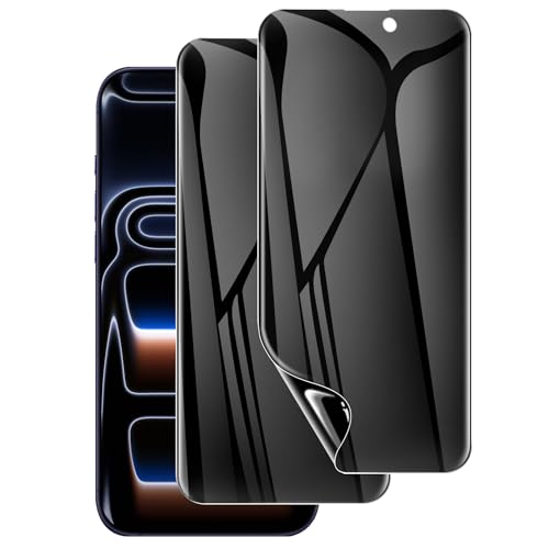 LYWHL 2 Pack for iPhone 17 Pro Privacy Screen Protector [Like Original Touch Sensitivity], Anti-Spy Private iPhone 17 Pro Film [Non-Glass], Case Friendly, Scratch-Resistant, Self-Healing - Image 1