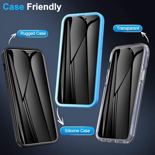 LYWHL 2 Pack for iPhone 17 Pro Privacy Screen Protector [Like Original Touch Sensitivity], Anti-Spy Private iPhone 17 Pro Film [Non-Glass], Case Friendly, Scratch-Resistant, Self-Healing - Image 5