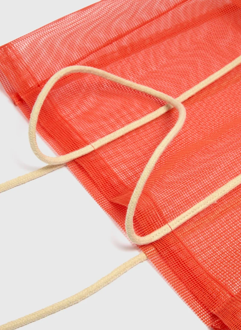 Matalan Orange Mesh Beach Bag