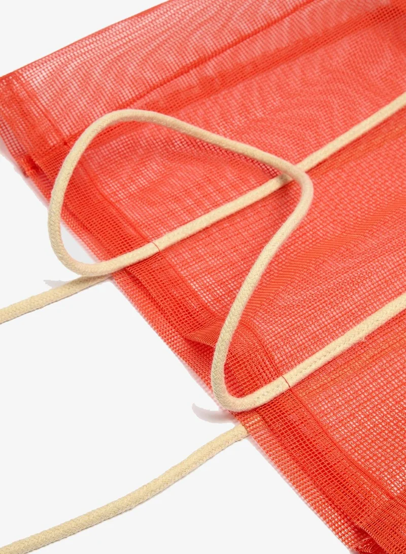 Matalan Orange Orange Mesh Beach Bag for Women | Best Price UAE