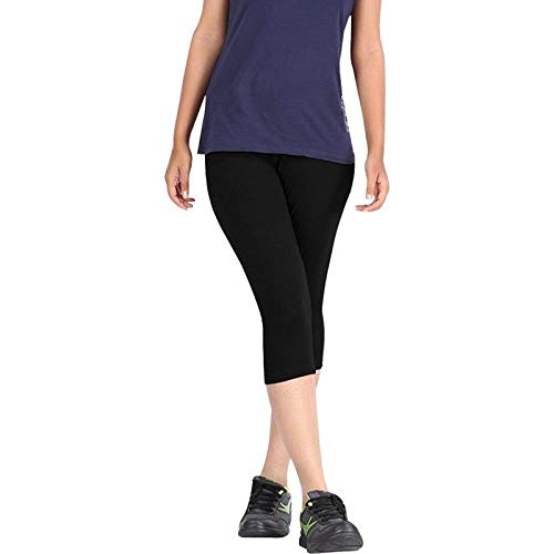 FeelBlue Women's Cotton Casual/Gym/Sports 3/4th Capri, Free Size - Image 2