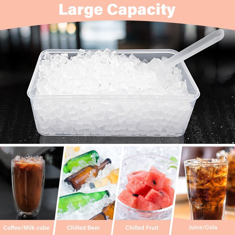 FDDBI Mini Ice Cube Tray for Freezer: FDDBI Small Ice Trays for Freezer with Bin - 117Ã—4PCS Easy Release Nugget Ice Tray - Crushed Ice Tray with Container - Image 5