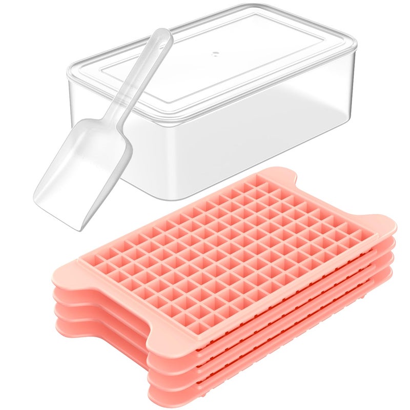 FDDBI Mini Ice Cube Tray for Freezer: FDDBI Small Ice Trays for Freezer with Bin - 117Ã—4PCS Easy Release Nugget Ice Tray - Crushed Ice Tray with Container - Image 1