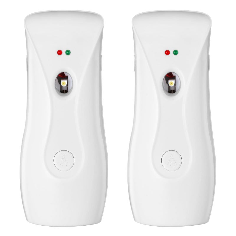 Stardrix Automatic Air Freshener Dispensers (2-Pack), Aerosol Spray Machines, Wall Mounted or Freestanding, Adjustable Timer for Scent Release in Bathroom, Office, Commercial & Home â€“ White - Image 1
