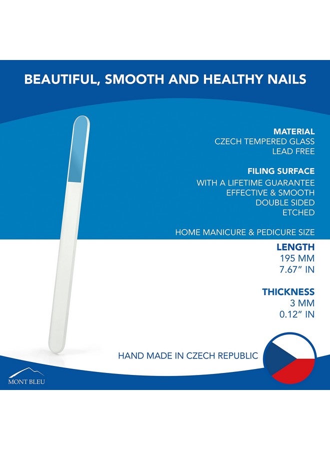 مونت بلو مبرد أظافر زجاجي احترافي كبير - زجاج مقسّى تشيكي أصلي - مصنوع يدويًا في جمهورية التشيك - أفضل مبرد أظافر كريستالي للأظافر الطبيعية - Image 3