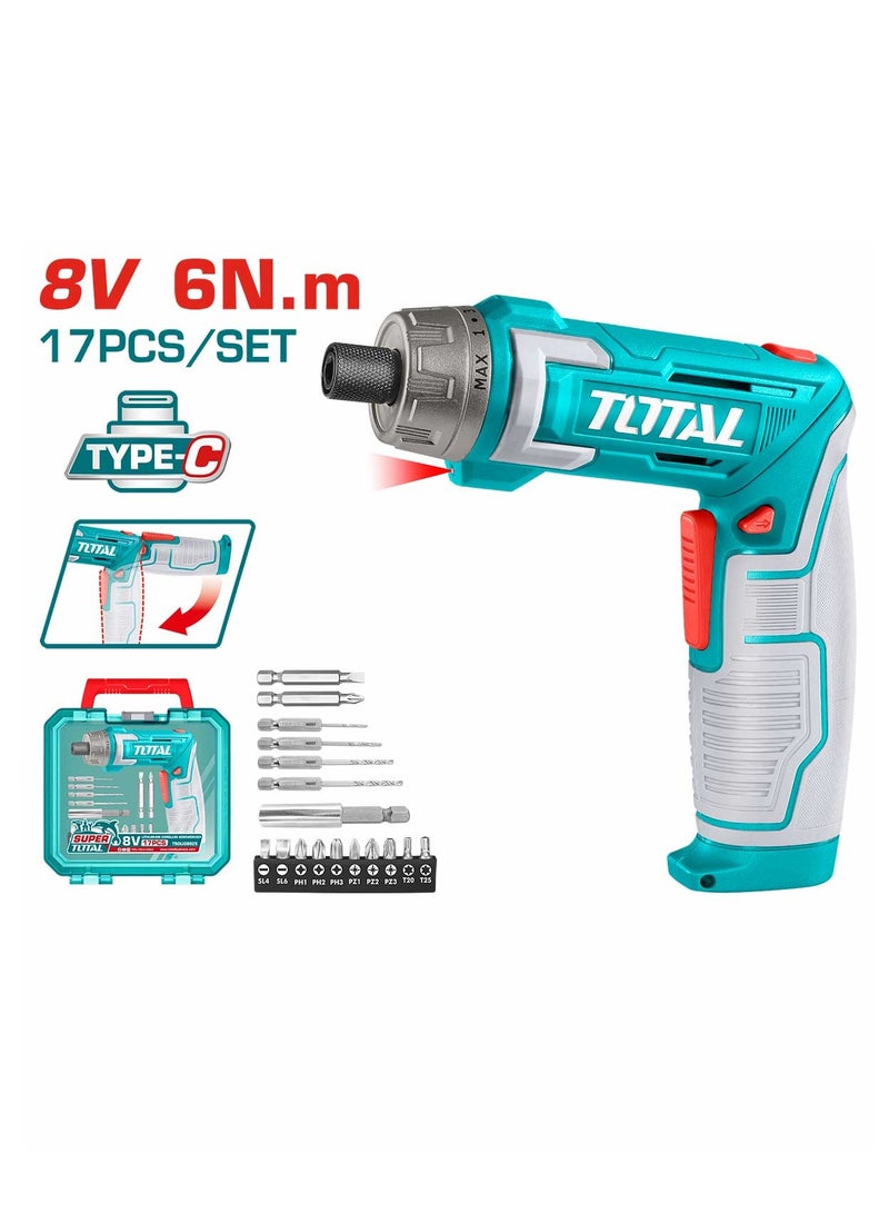 TOTAL Total 8-volt Type-C Li-ion Cordless Screwdriver