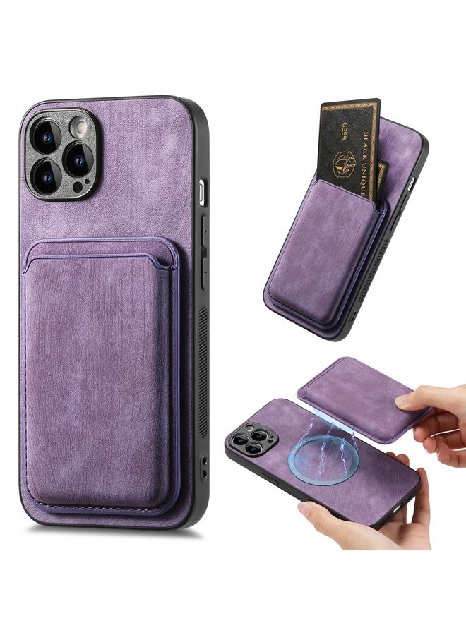 اس-توب جراب لهاتف iPhone 12 Pro Max، جراب بطاقة جلدي عتيق، جراب هاتف مغناطيسي - Image 1