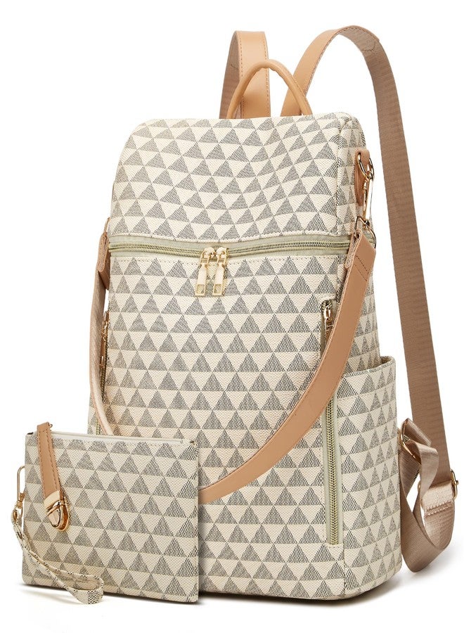 Makes Backpack Purse for Women PU Leather Travel Satchel Handbag Convertible Design Bag with Purse 2 Piece - Image 1
