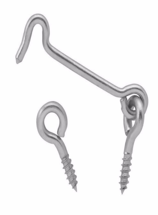 Wideskall 2" inch Zinc Plated Wire Gate Hook and Eye Latch (Pack of 4) - Image 2