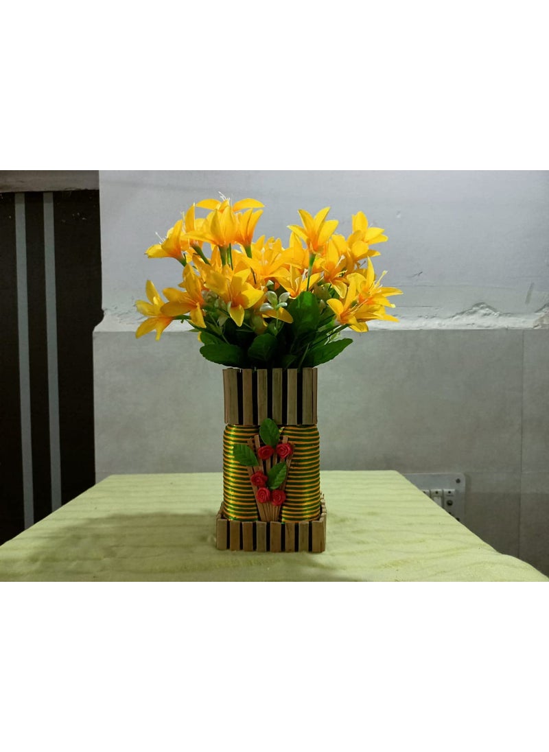 Peaches & Pink Bamboo Vase for Home Decor | Bottle Craft  - Image 4