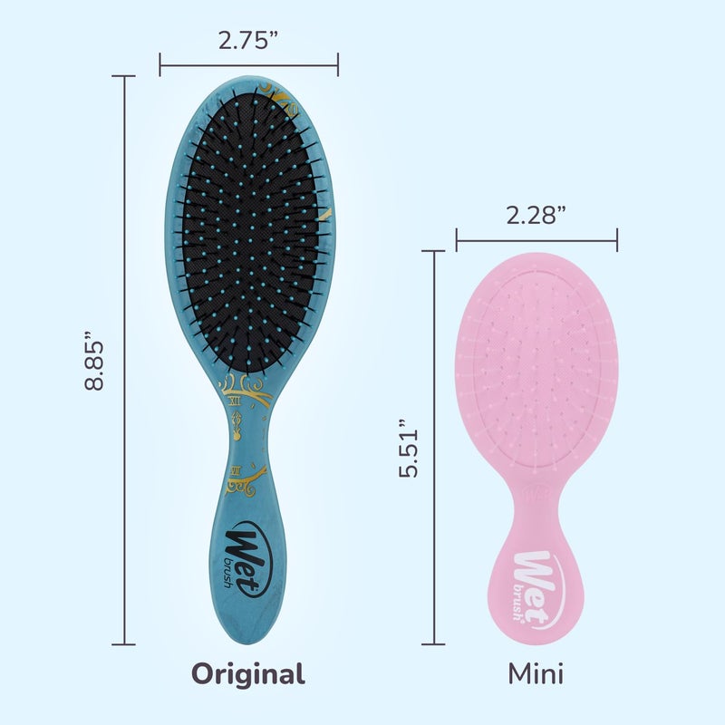 Wet Brush فرشاة شعر وي Wet Brush ديزني الأصلية، سندريلا (الأميرة الأنيقة)، شعيرات IntelliFlex فائقة النعومة، فرشاة فك التشابك تنزلق عبر التشابكات (للشعر الرطب والجاف والتالف)، للنساء والرجال - Image 4