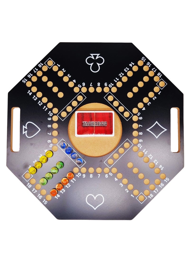 Wooden Board Game, Octagonal Playing Board, 40 x 40 cm - Image 1