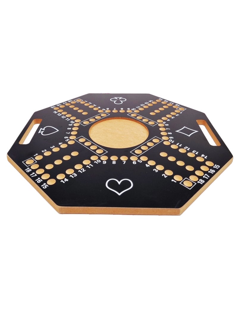 Wooden Board Game, Octagonal Playing Board, 40 x 40 cm - Image 3