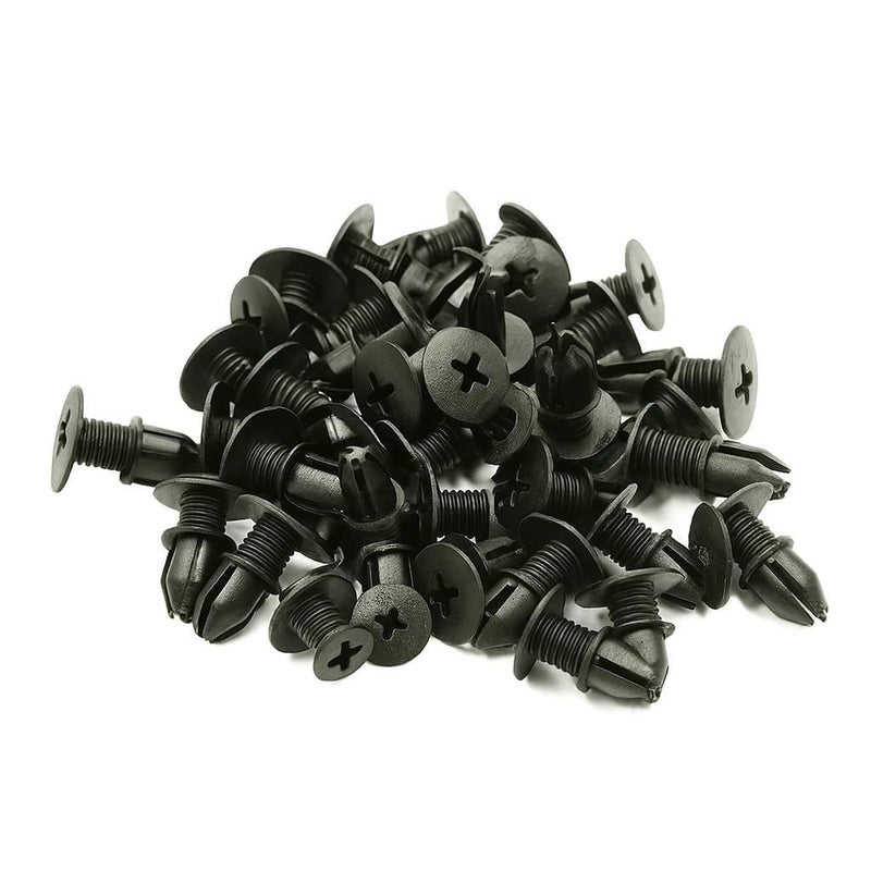 ZUPEYA Premium Car Plastic Screw Fasteners for Car Bumper Mudguard Door Pad Fender Lining,Compatible (Black in Color) (30) - Image 1