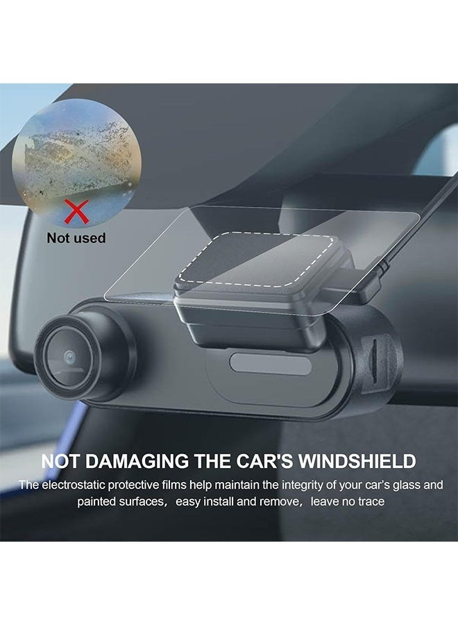 كِينْسُون 6 قطع Dashcam الزجاج الأمامي ملصق ، فيلم إلكتروستاتيكي لكاميرا داش ، درع ملصق وسادة لاصقة على الوجهين لكاميرا داش ، أفلام تشبث ثابتة واضحة لكأس الشفط تركيب ملصق درع السيارة - Image 3