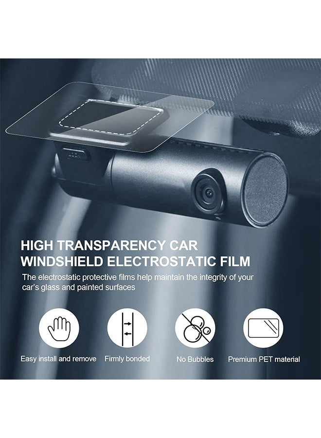 كِينْسُون 6 قطع Dashcam الزجاج الأمامي ملصق ، فيلم إلكتروستاتيكي لكاميرا داش ، درع ملصق وسادة لاصقة على الوجهين لكاميرا داش ، أفلام تشبث ثابتة واضحة لكأس الشفط تركيب ملصق درع السيارة - Image 5
