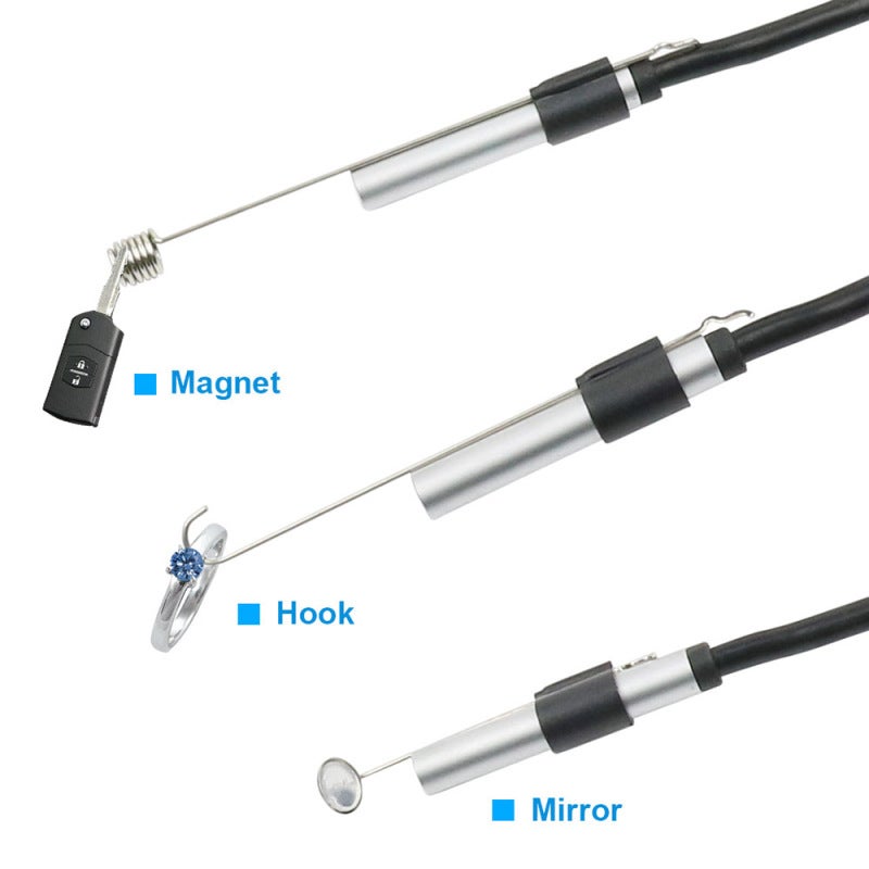 USB Endoscope: 5.5mm 2MP CMOS Lens, IP67 Waterproof, Adjustable LED Lights - 3-in-1 USB Micro USB Type-C Port Inspection Tool for HVAC Automotive Aircraft Machine Equipment Inspection - Image 3