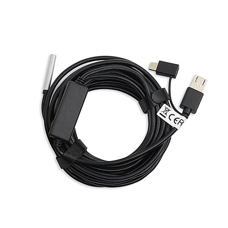 USB Endoscope: 5.5mm 2MP CMOS Lens, IP67 Waterproof, Adjustable LED Lights - 3-in-1 USB Micro USB Type-C Port Inspection Tool for HVAC Automotive Aircraft Machine Equipment Inspection - Image 2