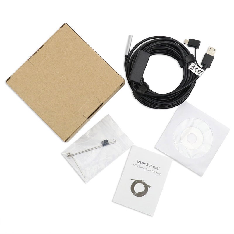 USB Endoscope: 5.5mm 2MP CMOS Lens, IP67 Waterproof, Adjustable LED Lights - 3-in-1 USB Micro USB Type-C Port Inspection Tool for HVAC Automotive Aircraft Machine Equipment Inspection - Image 4