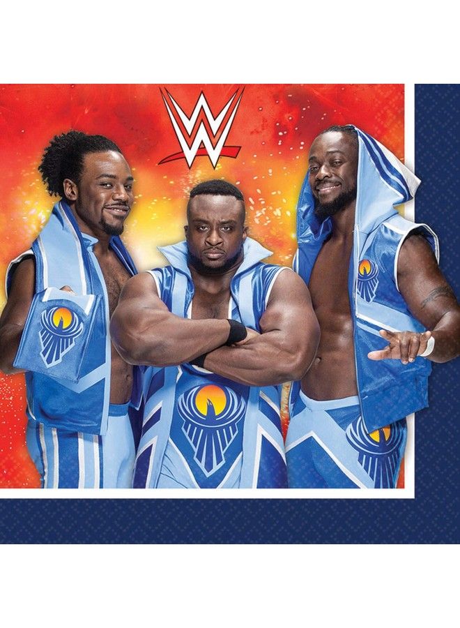 Amscan Wwe® Smash Luncheon Paper Napkins 6 1/2" X 6 1/2" 16 Pcs - Image 1