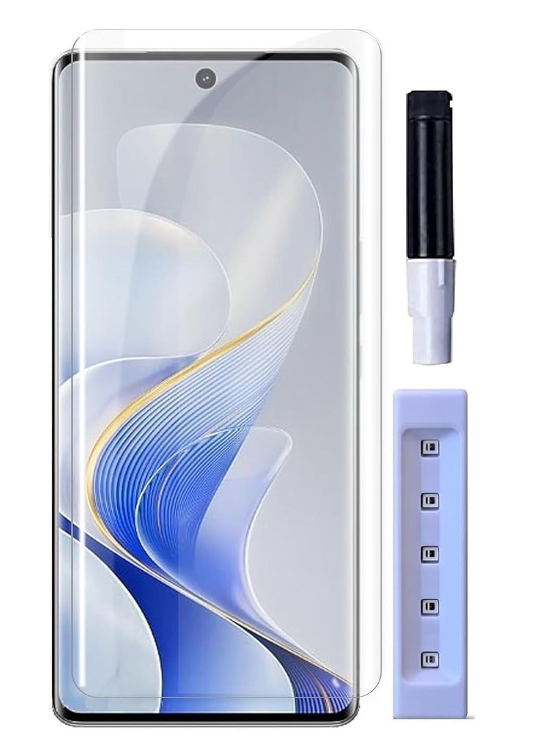 Generic - UV Tempered Glass Screen Guard Compatible for with Edge to Edge Full Screen Coverage with Easy Installation Kit for Vivo V40 5G / V40 Pro 5G - Image 1