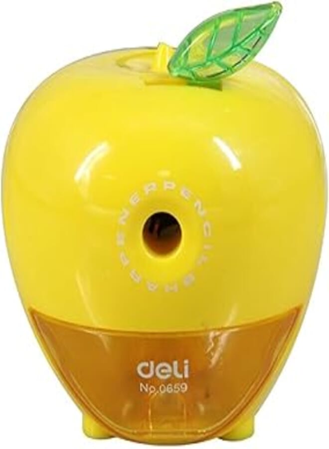 Deli apple shaped pencil sharpener assorted in colors