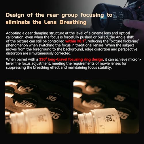 7artisans 35mm T21 Infinte Series Professional Full Frame Manual Cine Lens Compatible for PL Mount for Photography FilmmakingWhite - Image 3