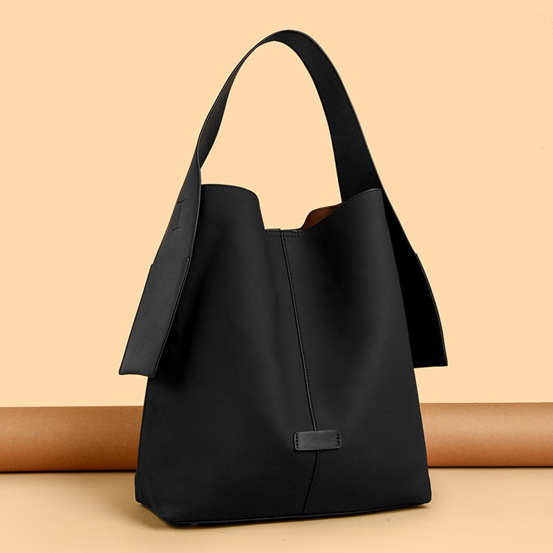 Fashion Tote Bag For Women, Korean Version, Solid Color, Retro, Casual, Large Capacity, Single Shoulder Bag, 2025 Niche, Mother-Daughter Bag, Underarm Bag - Image 3
