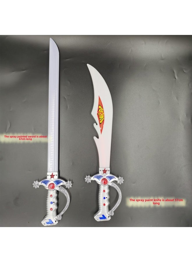 Luminous Sword Flash Sword Music Sword Big Sword Toy Sword With Sound Children's Night Market Special Supply Item-Color:Spray Paint Sword - Image 5