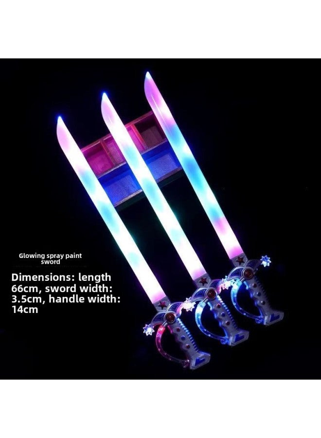 Luminous Sword Flash Sword Music Sword Big Sword Toy Sword With Sound Children's Night Market Special Supply Item-Color:Spray Paint Sword - Image 4