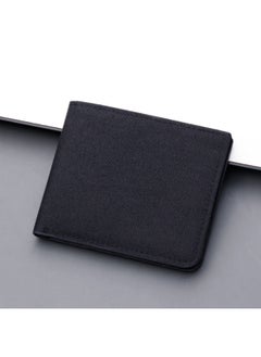 mens Short Canvas wallet Multi-Card Holds for Drivers License wallet men Ultra-Thin wallet  E-Commerce Thin11 Canvas No Label Black 11 Canvas No Label Black