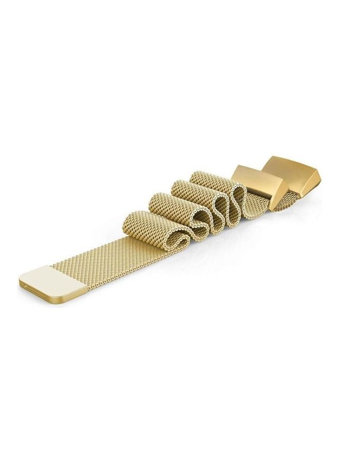 NIBEMINENT Stainless Steel Metal Mesh Wrist Strap Watch Band Gold - Image 4