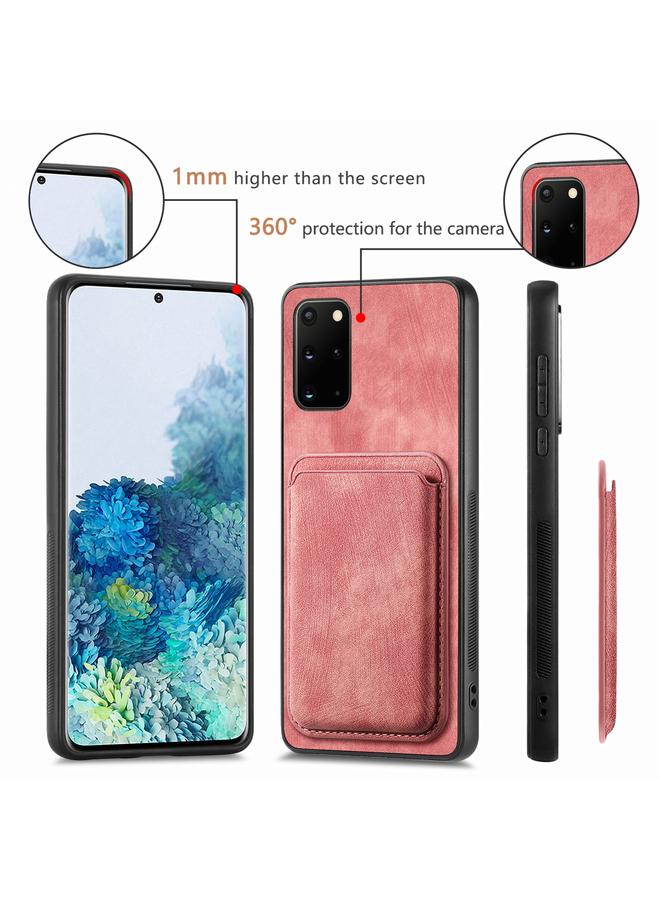 اس-توب جراب هاتف مغناطيسي مع حقيبة بطاقات جلدية عتيقة لهاتف Samsung Galaxy S20+ - Image 4