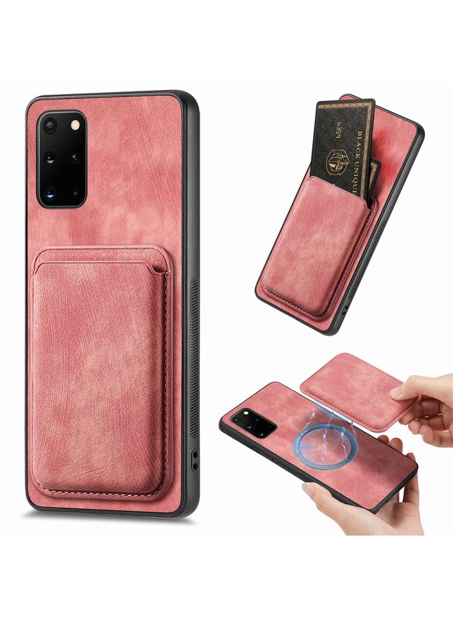 اس-توب جراب هاتف مغناطيسي مع حقيبة بطاقات جلدية عتيقة لهاتف Samsung Galaxy S20+ - Image 1
