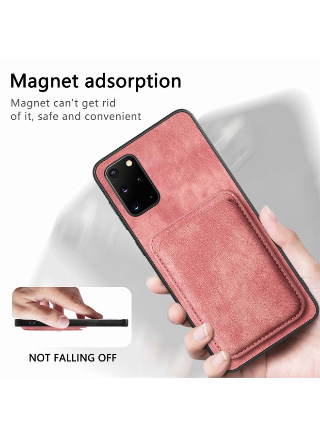 اس-توب جراب هاتف مغناطيسي مع حقيبة بطاقات جلدية عتيقة لهاتف Samsung Galaxy S20+ - Image 5