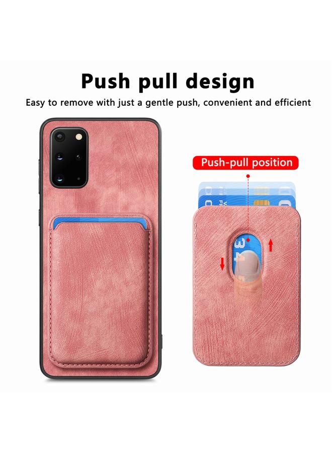 اس-توب جراب هاتف مغناطيسي مع حقيبة بطاقات جلدية عتيقة لهاتف Samsung Galaxy S20+ - Image 2