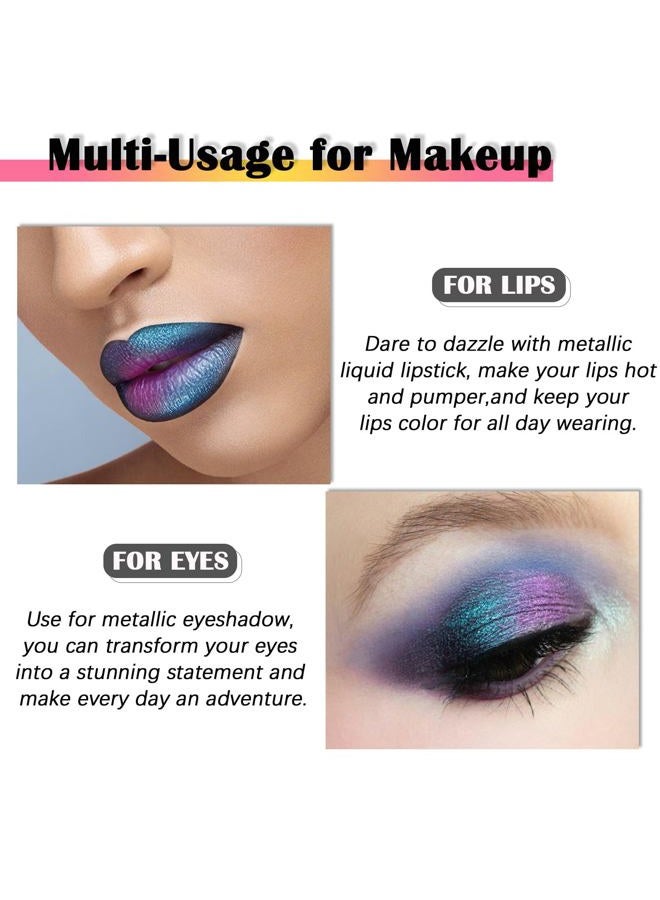 Maydear Chameleon Lipstick 5 Colors Set, Long Lasting Waterproof Colourful Diamond Shimmer Lip Gloss for Women Girls Makeup kit - Image 5