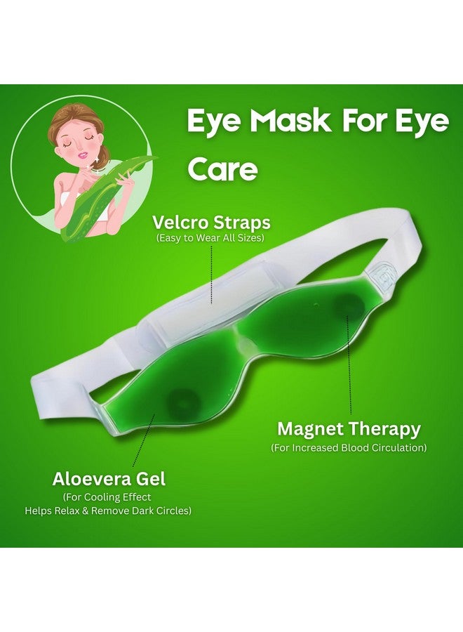 Kostech Magnetic Cooling Aloevera Gel Eye Mask For Relaxing Stress Pack Of 4 - Image 2