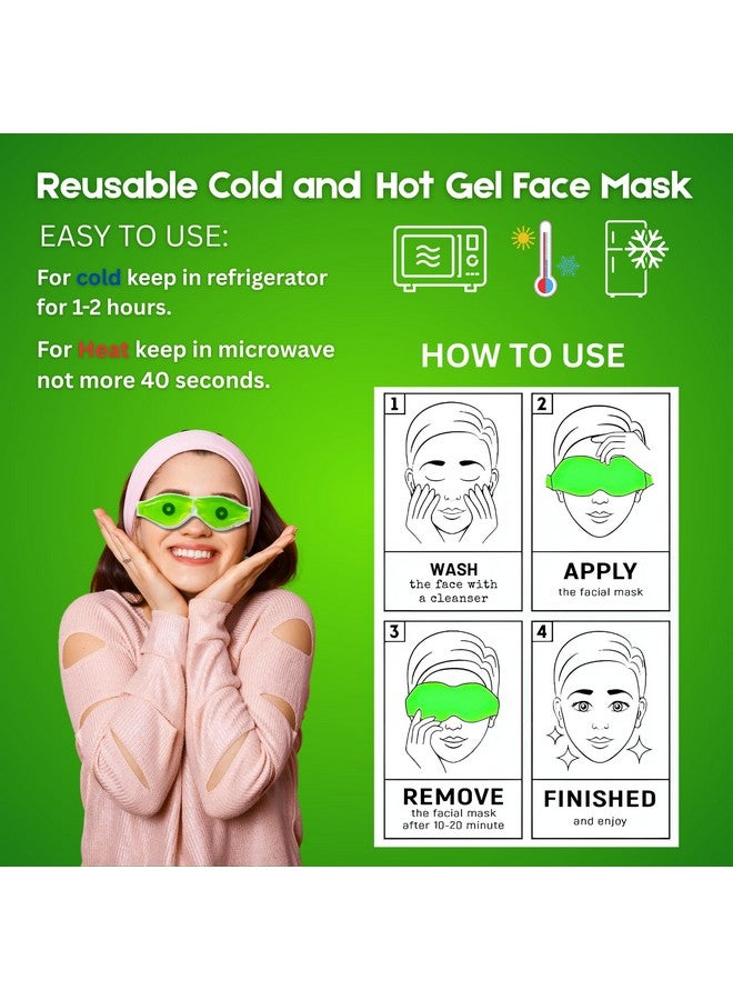 Kostech Magnetic Cooling Aloevera Gel Eye Mask For Relaxing Stress Pack Of 4 - Image 3