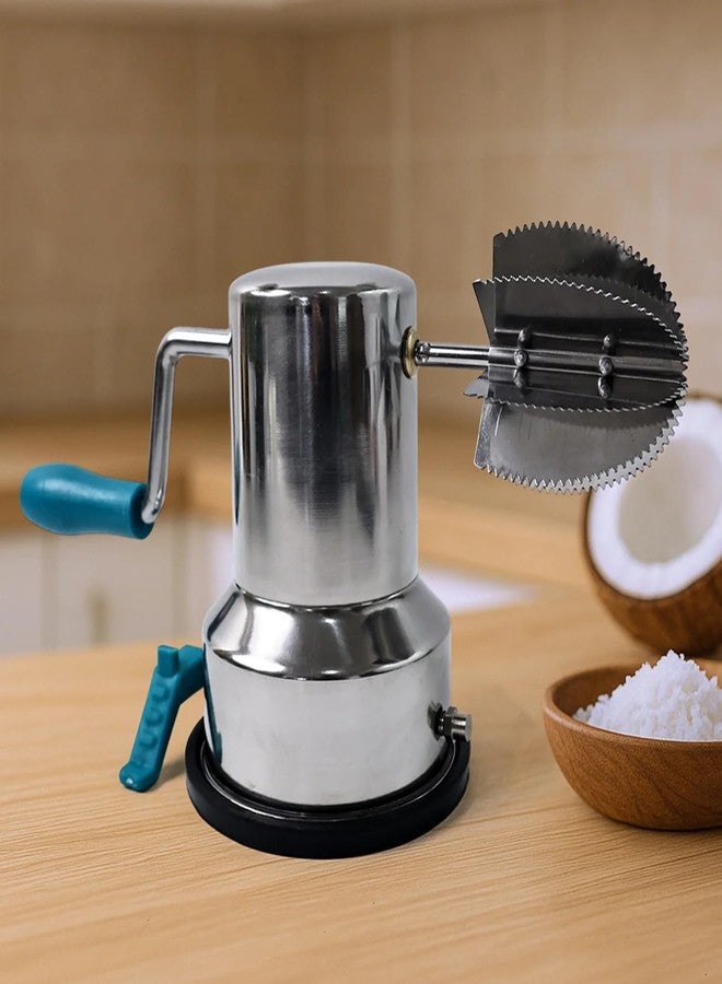 SUPERMOM Coconut Scraper 1 Pc – Stainless Steel Coconut Scraper with Vacuum Bas, Manual Hand Roller Grater & Crusher Tool for Efficient Crusher in The Kitchen, Durable & Rust-Resistant for Kitchen Use - Image 1