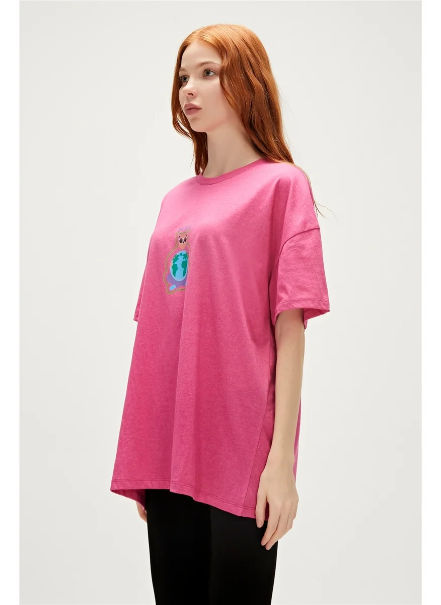 باد بير Re-Save Recycle Fuchsia Pink T-Shirt Printed Women's T-Shirt10