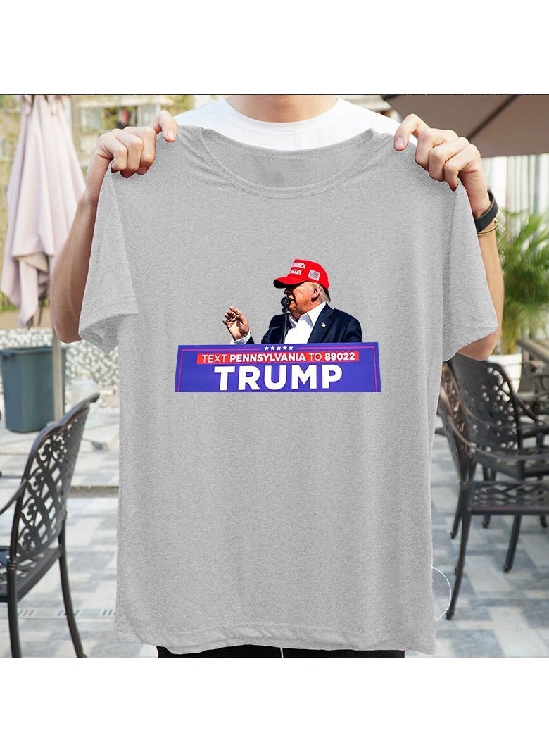 KUYING - New Trump Print Short Sleeved Shirt - Image 1